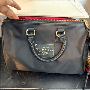 Victoria's Secret Black Nylon The Sexiest Handbag Purse Black